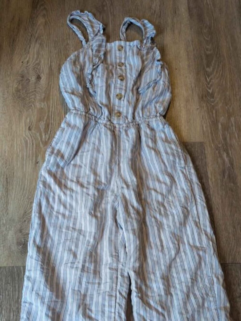 Abercrombie Kids Striped Jumpsuit 7/8 girls